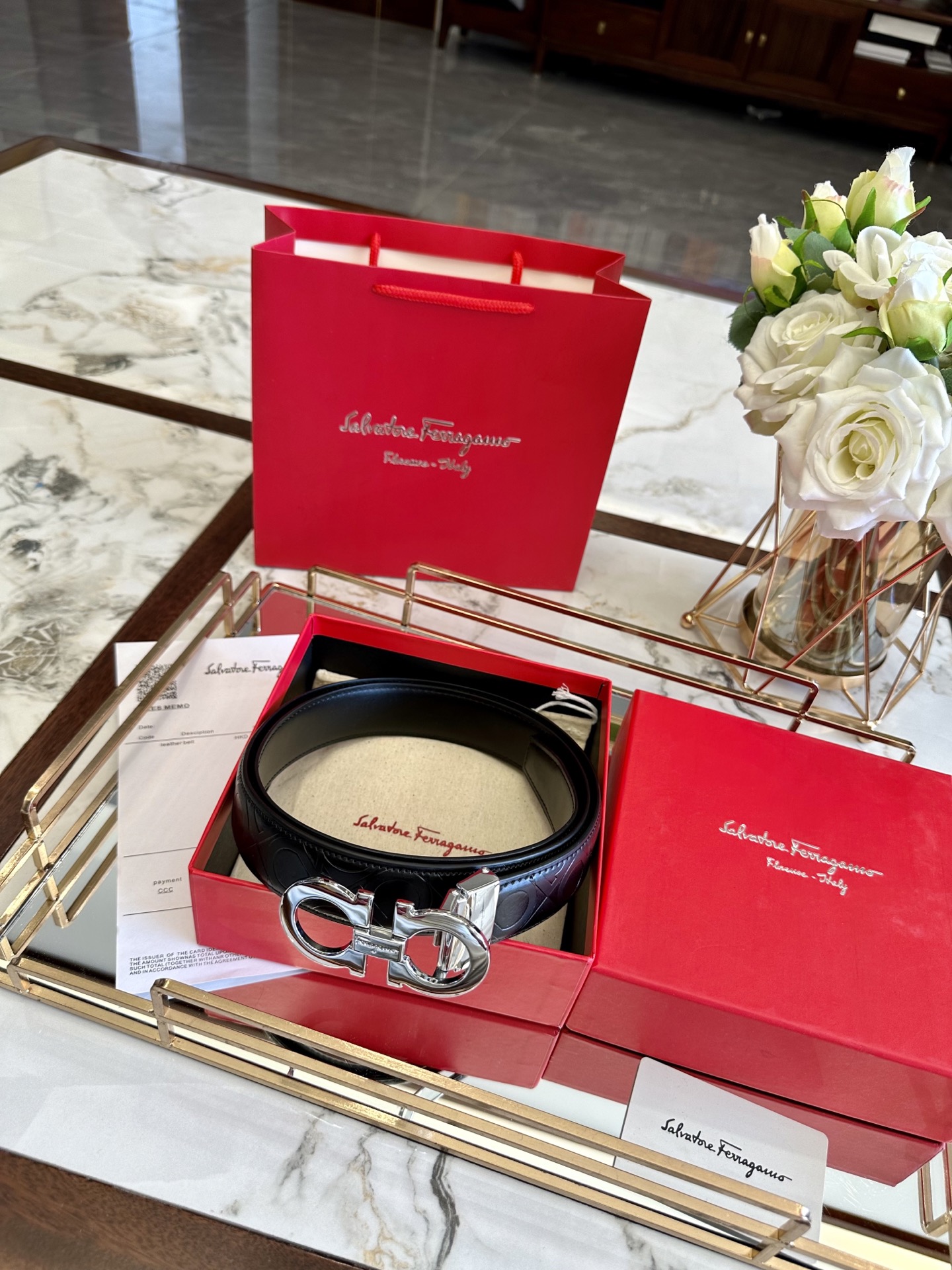 Ferragamo belt model 12